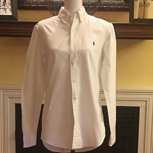 Men’s White Ralph Lauren Button Down